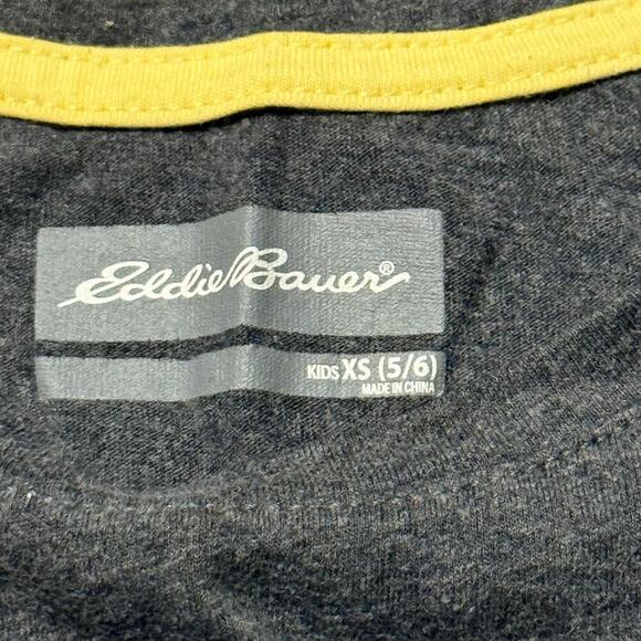 Eddie Bauer Kids XS 5/6 Graphic Tee Shirt Gray “Go Into The Wild” Adventure - Picture 2 of 6